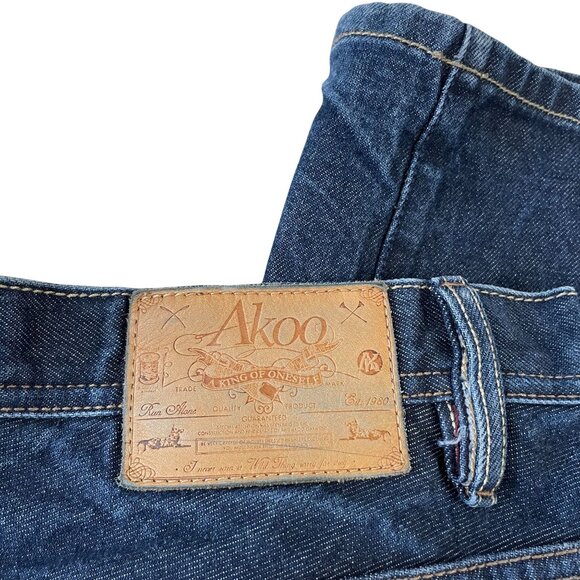 Akoo Jeans Men's Size 40x32 Straight Relaxed Fit Style and Comfort Denim - Picture 7 of 7